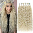 Mechas de cabelo cacheado crespo sintético longo