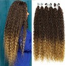 Mechas de cabelo cacheado crespo sintético longo
