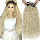 Mechas de cabelo cacheado crespo sintético longo