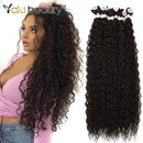 Mechas de cabelo cacheado crespo sintético longo